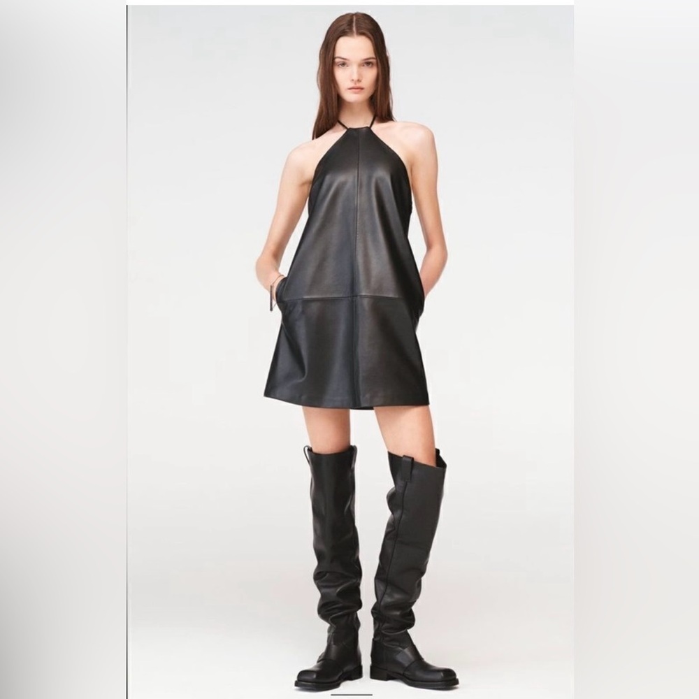 🔥NWT Zara New mini leather dress